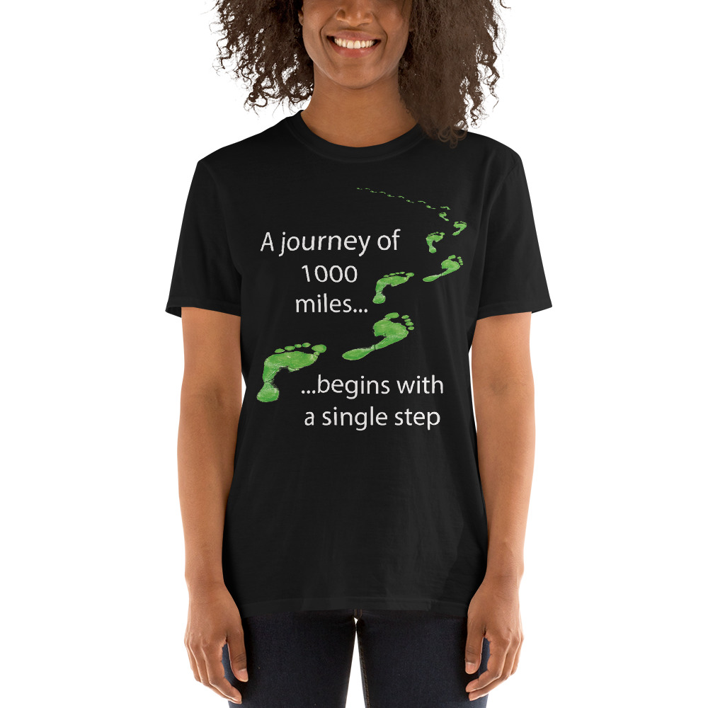 Journey of 1000 Miles - Unisex T-Shirt (Black)