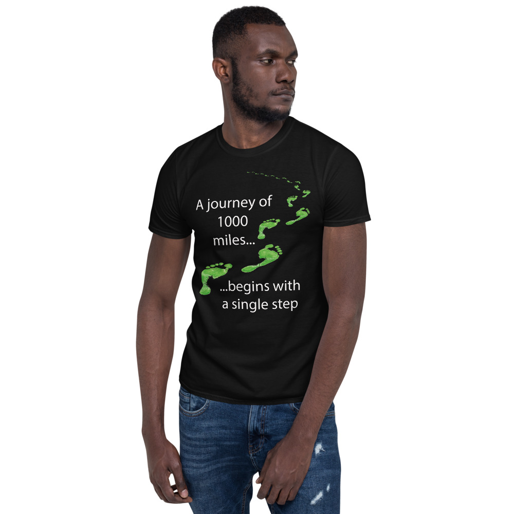 Journey of 1000 Miles - Unisex T-Shirt (Black) - Image 4